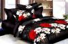 Bộ drap giường, drap chăn, bao áo gối Sinh động những cánh hoa Lily đỏ trắng Bộ số 48 