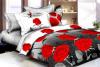 Bộ drap giường, drap chăn, bao áo gối Tinh tế nền trắng xám hoa hồng đỏ ngây ngất Bộ số 12 Bộ drap giường, drap chăn, bao áo gối Tinh tế nền trắng xám hoa hồng đỏ ngây ngất Bộ số 12