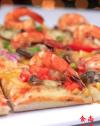 Pizza tôm tươi và nấm