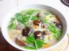 Cháo nấm thịt bò viên