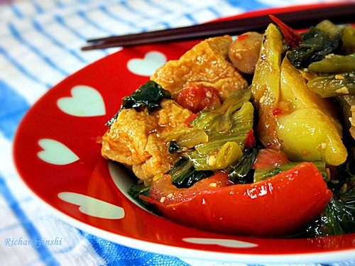 Dưa cải kho tương ớt